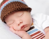 Get the Set, Pick your size - Beanie and Tie Onesie, Brown, blue, orange, red - Professional Baby Boy Shower Gift Set