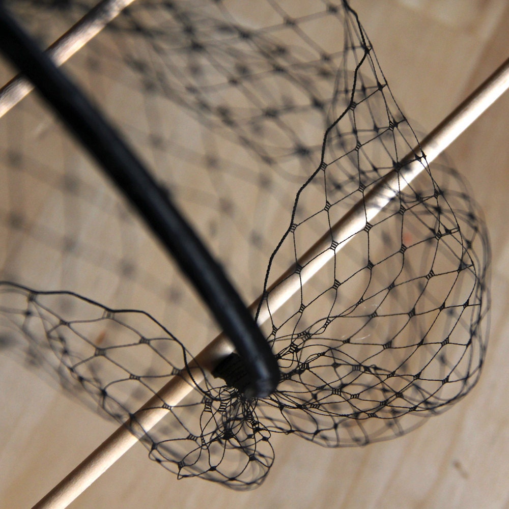 Jet black netting gothic fascinator. Bridesmaid accessory. Cute and understated. 0113