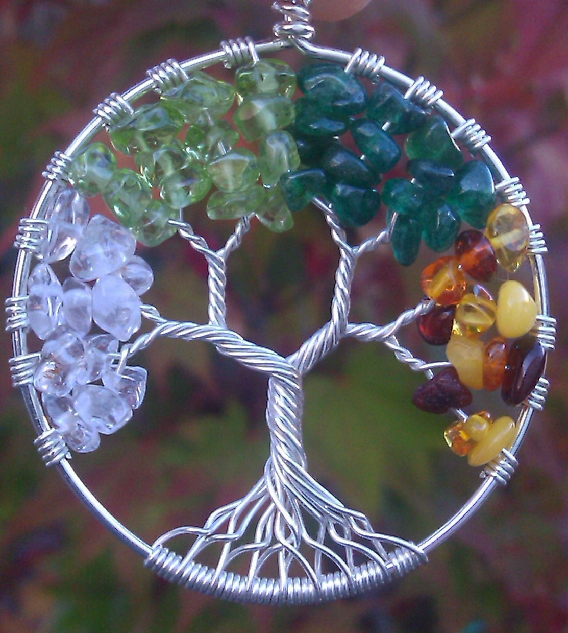 Four Seasons Tree of Life Pendant by ethora on Etsy