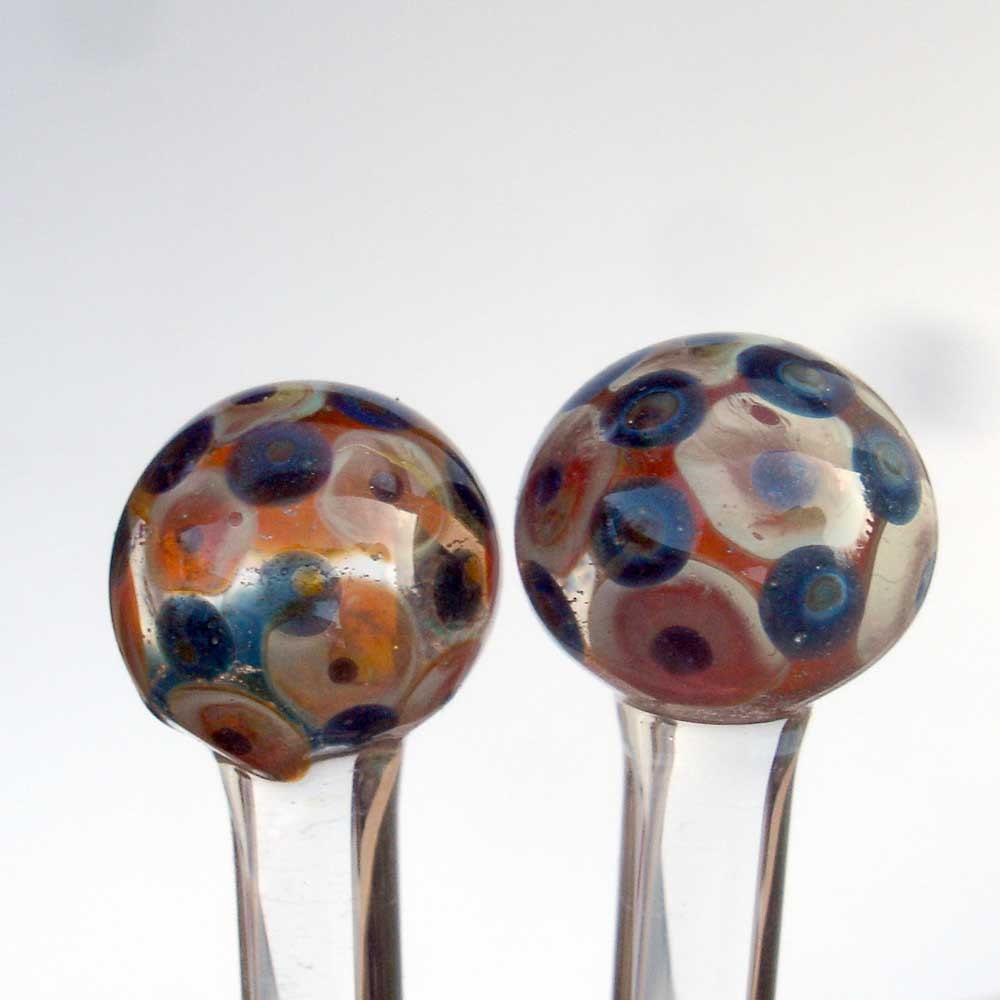 Spotted Jasper Glass Knitting Needles size US 10 (6mm)