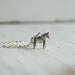 Tiny Dala HORSE Charm Necklace Swedish HORSE Tiny Toy Silver