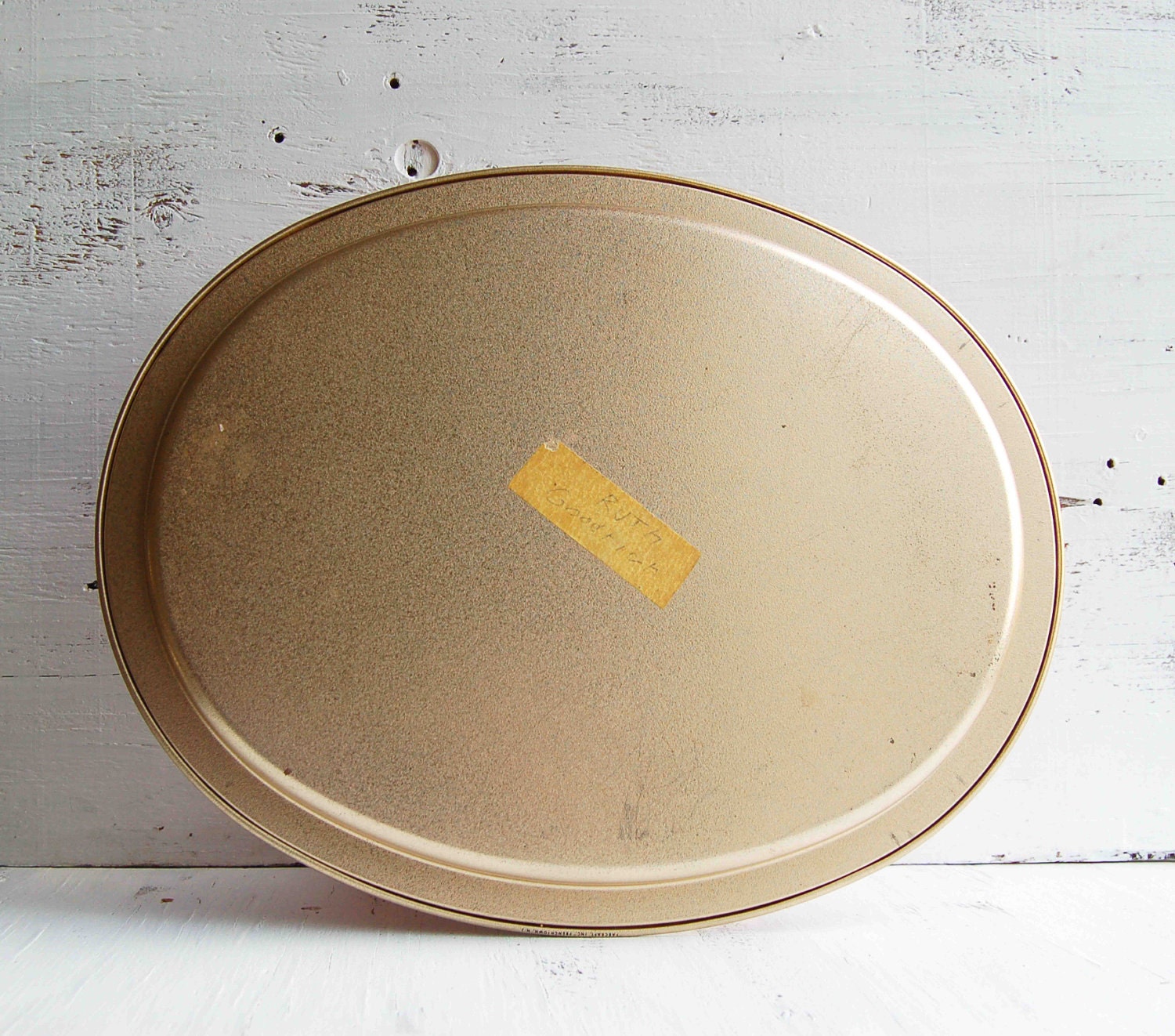 Vintage BIRD Tray Metal Red Scandinavian Retro Chicken