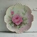Vintage ROSE Plate Hand Painted Porcelain