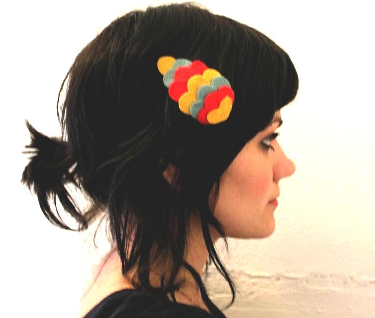 circus - woodland owl wing hair clip - made to order