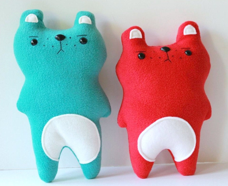 Blueberry and Cherry - The Little Woodland Bears with Freckles - Made to Order