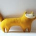 handmade plush mustard fox, Stewart Sunshine - MADE TO ORDER