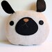 Sir Piper the pug pillow - made to order