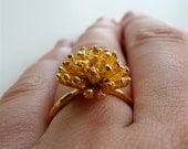 Gold Magnolia Ring made to order in your size