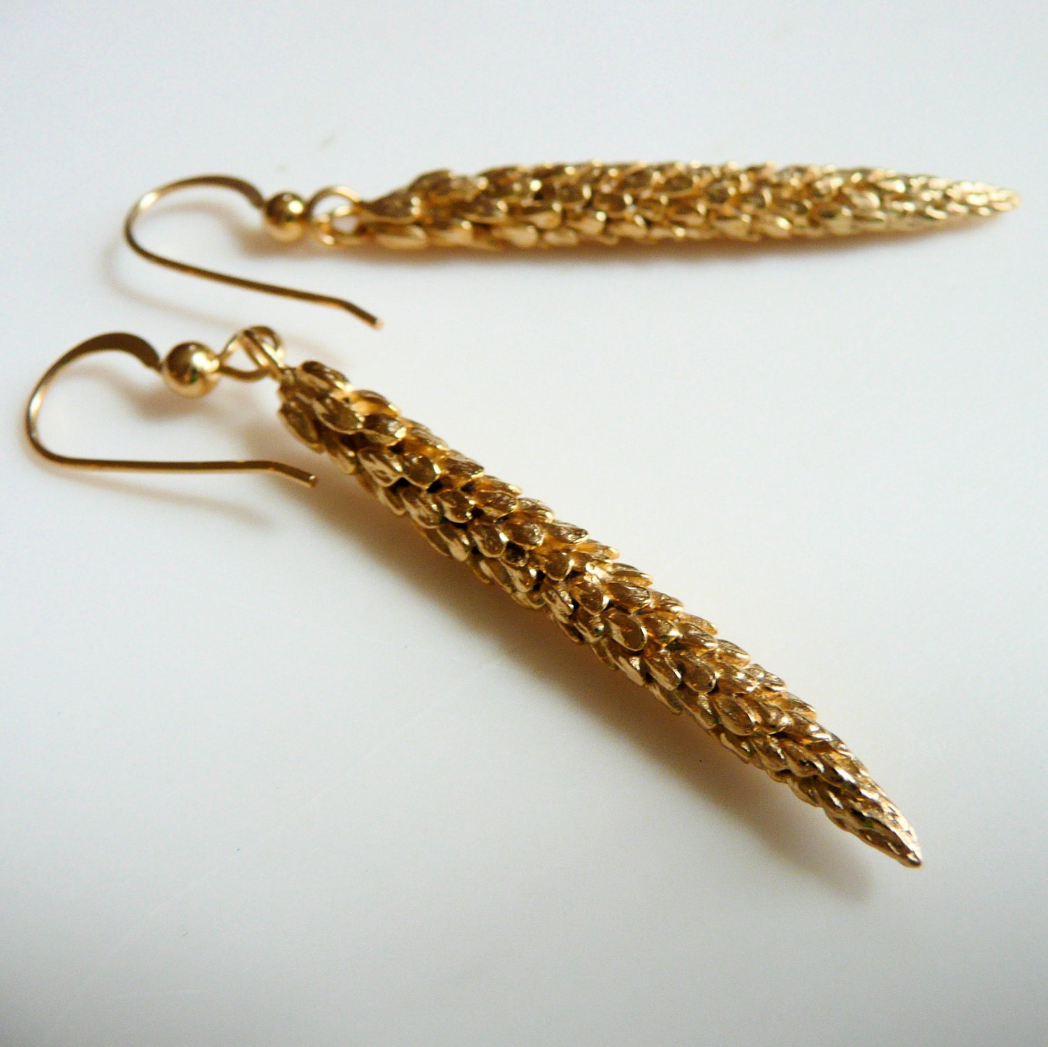 Gold Dangle Urban Weeds Earrings
