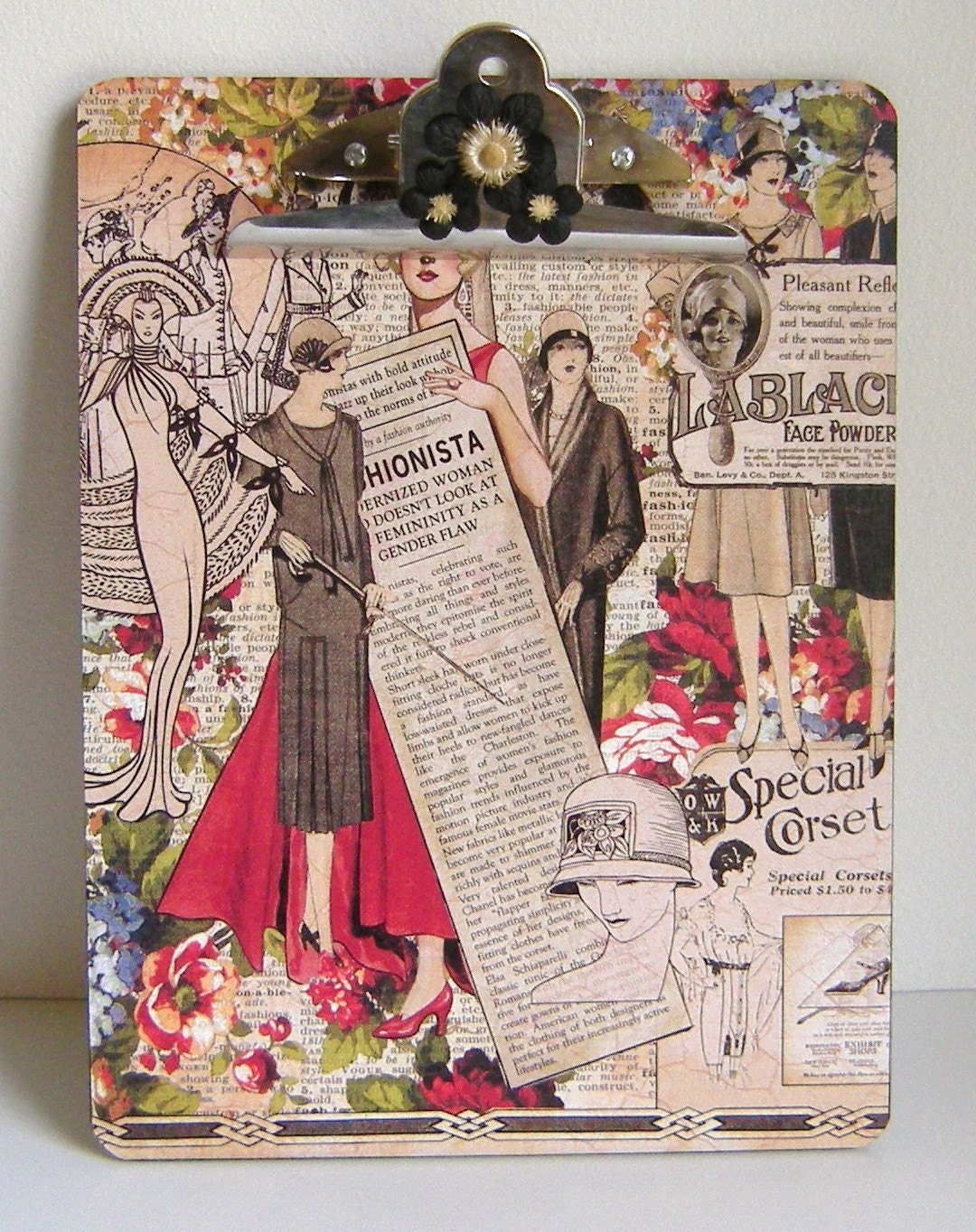 Vintage Fashion Inspired Clipboard - Tre Chic