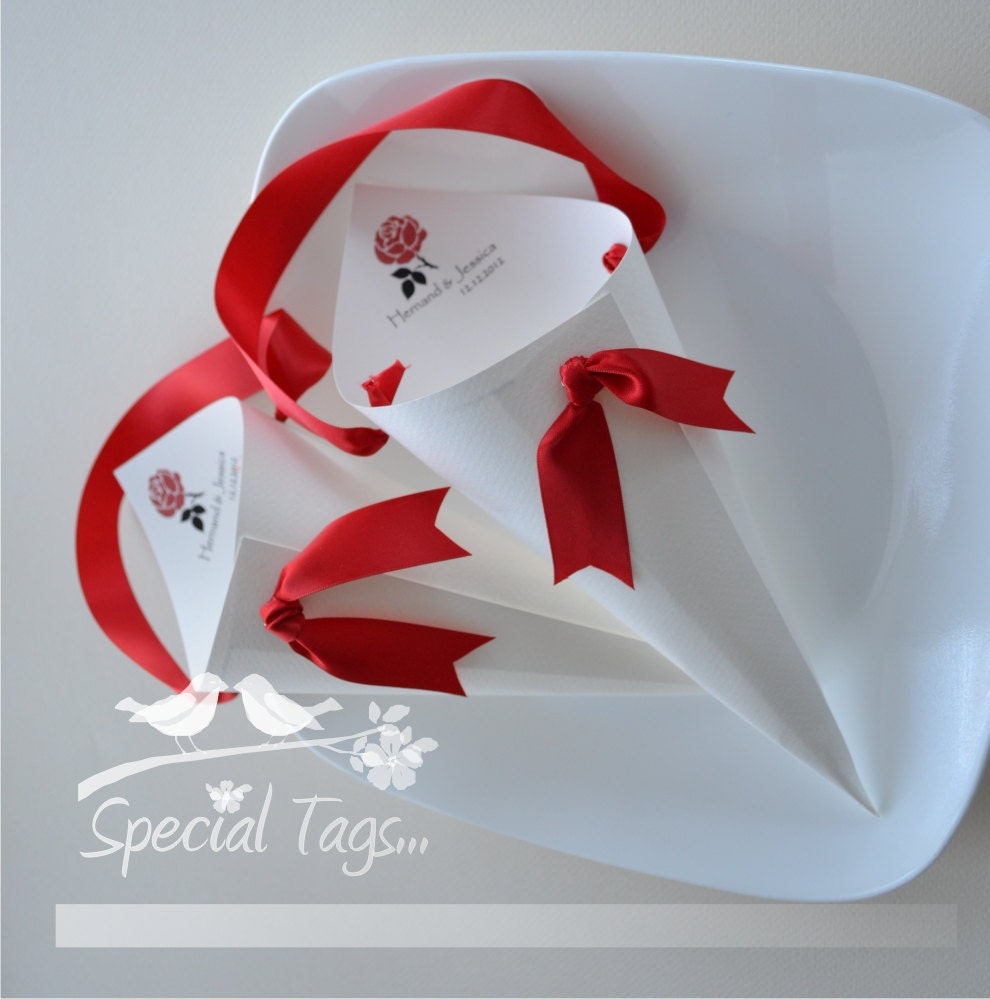 Wedding Paper Cones - Set of 15