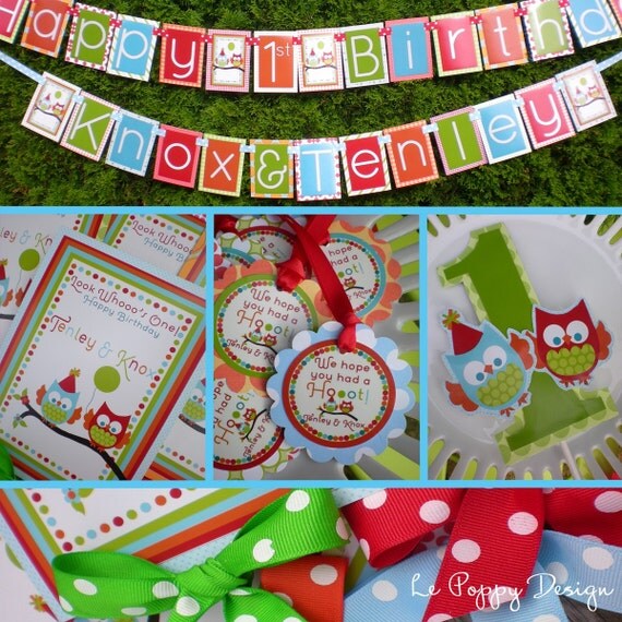 Owl Birthday Party Package Decorations - Have A Hoot