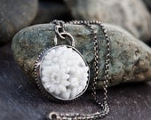 Pure White Vintage Japanese Glass Pendant