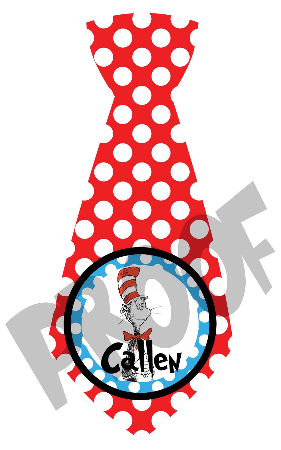 Dr seuss inspired Tie Printable Iron on Transfer Design with rush fee Il_170x135