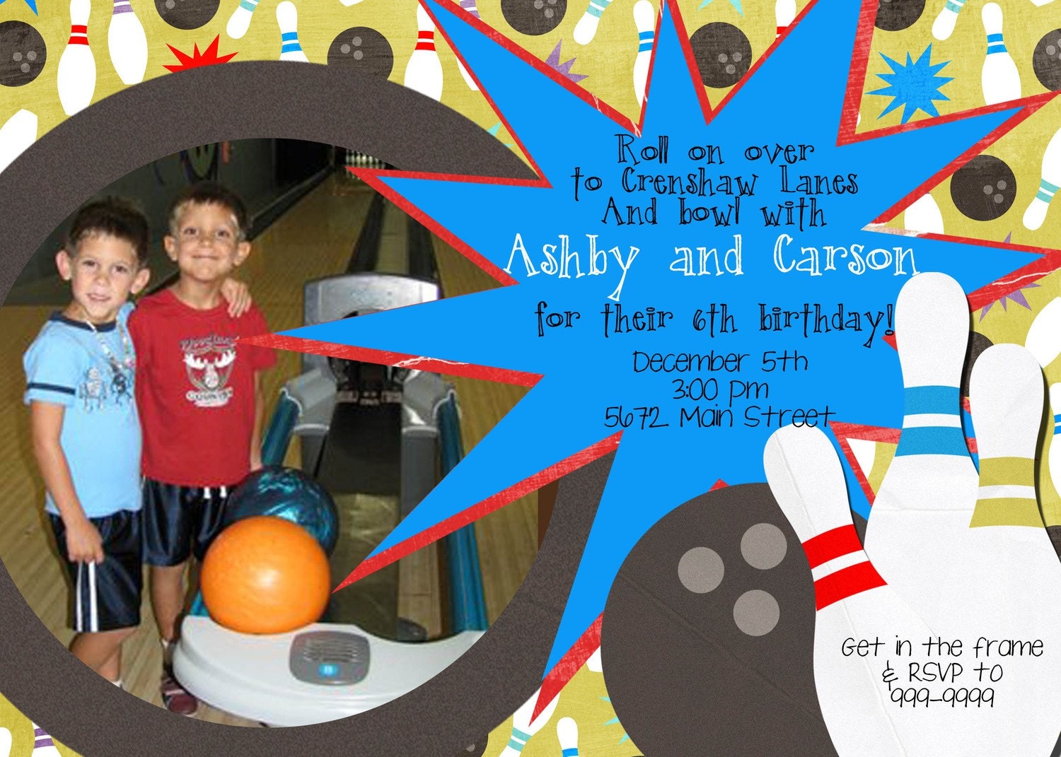 Bowling Birthday Invitations Il_570xn