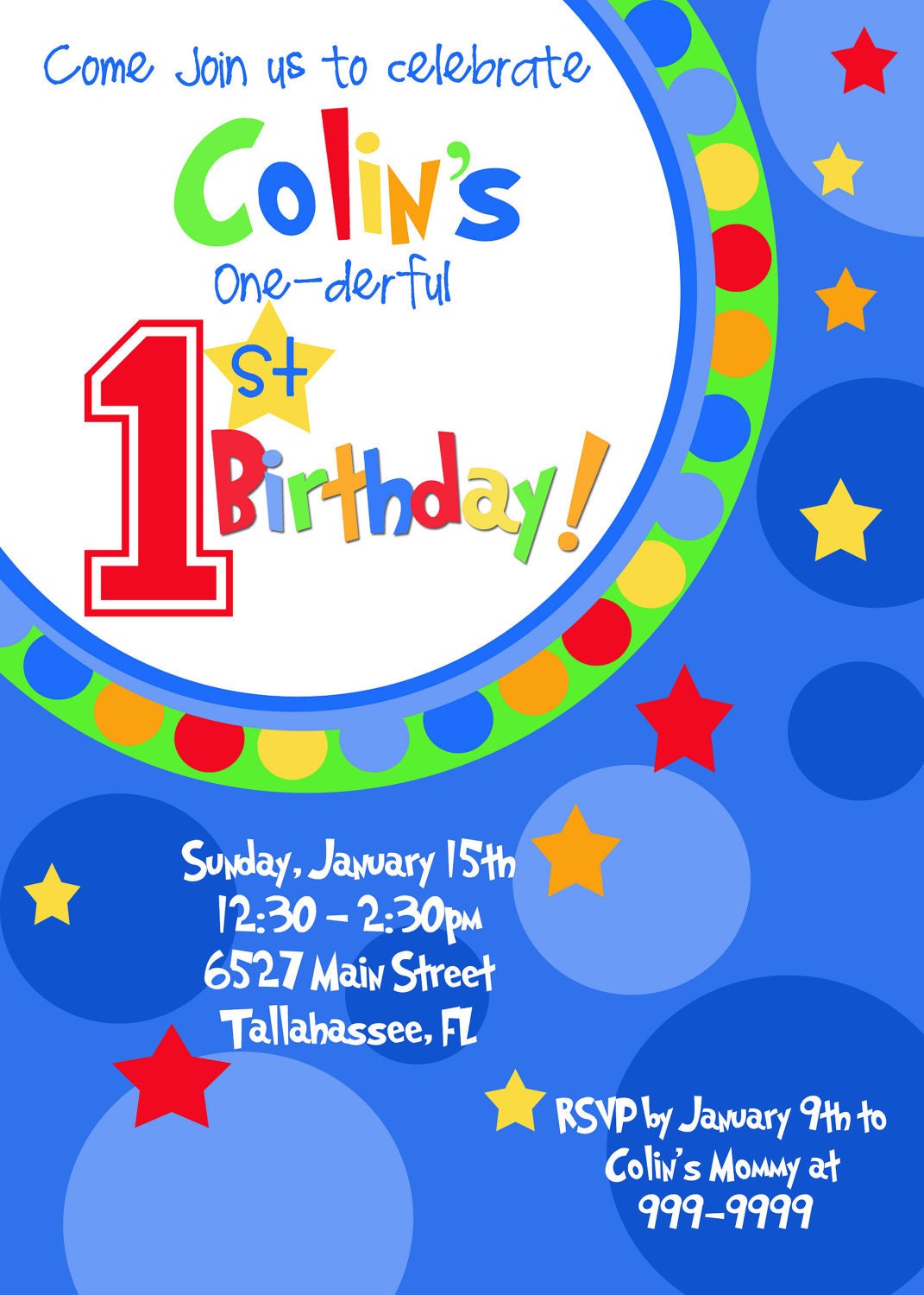 One-derful First Birthday Invitation Il_570xn