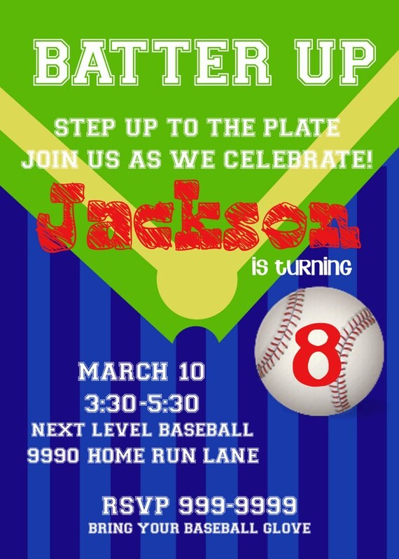 DIY Printable Baseball Birthday Invitations Il_570xn