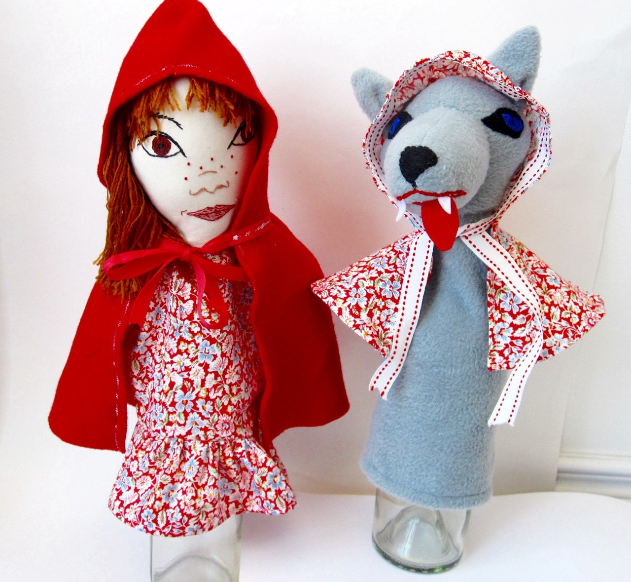 Custom Hand Puppet -Red Riding Hood and the Wolf