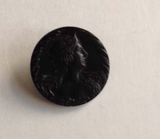 Destash Antique Vintage Glass Buttons - Picture Buttons, Silhouette, Woman's Head