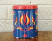 Folk Art Storage Tin 1960
