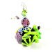 Frog Necklace, Green Frog Lampwork Necklace, Animal Necklace, Frog Sunflower Necklace, Frog Jewelry - Jumping Jack