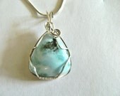 Caribbean blue beautiful Larimar pendant