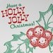 Holly Jolly letterpress Christmas card