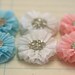 6 Small Crepe Paper Rosettes (Pastel Colors)