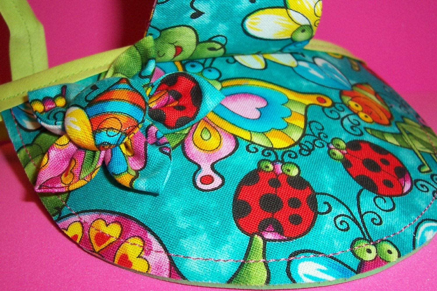 Dog Visor and Collar Bandana Set Sz S