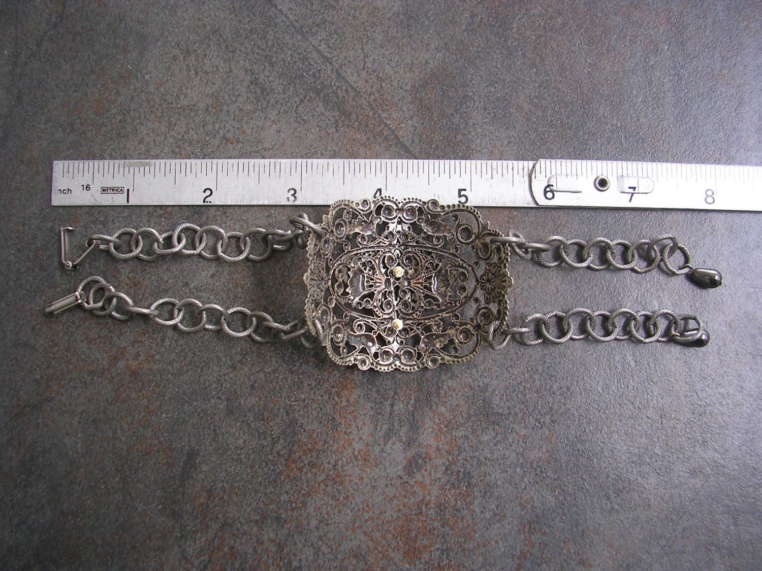 Silver Fleur de Lis Medieval Gothic Bracelet