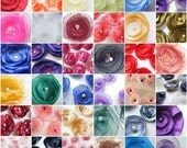 50 Handmade Applique or Decoration flowers. Variety of colours.
