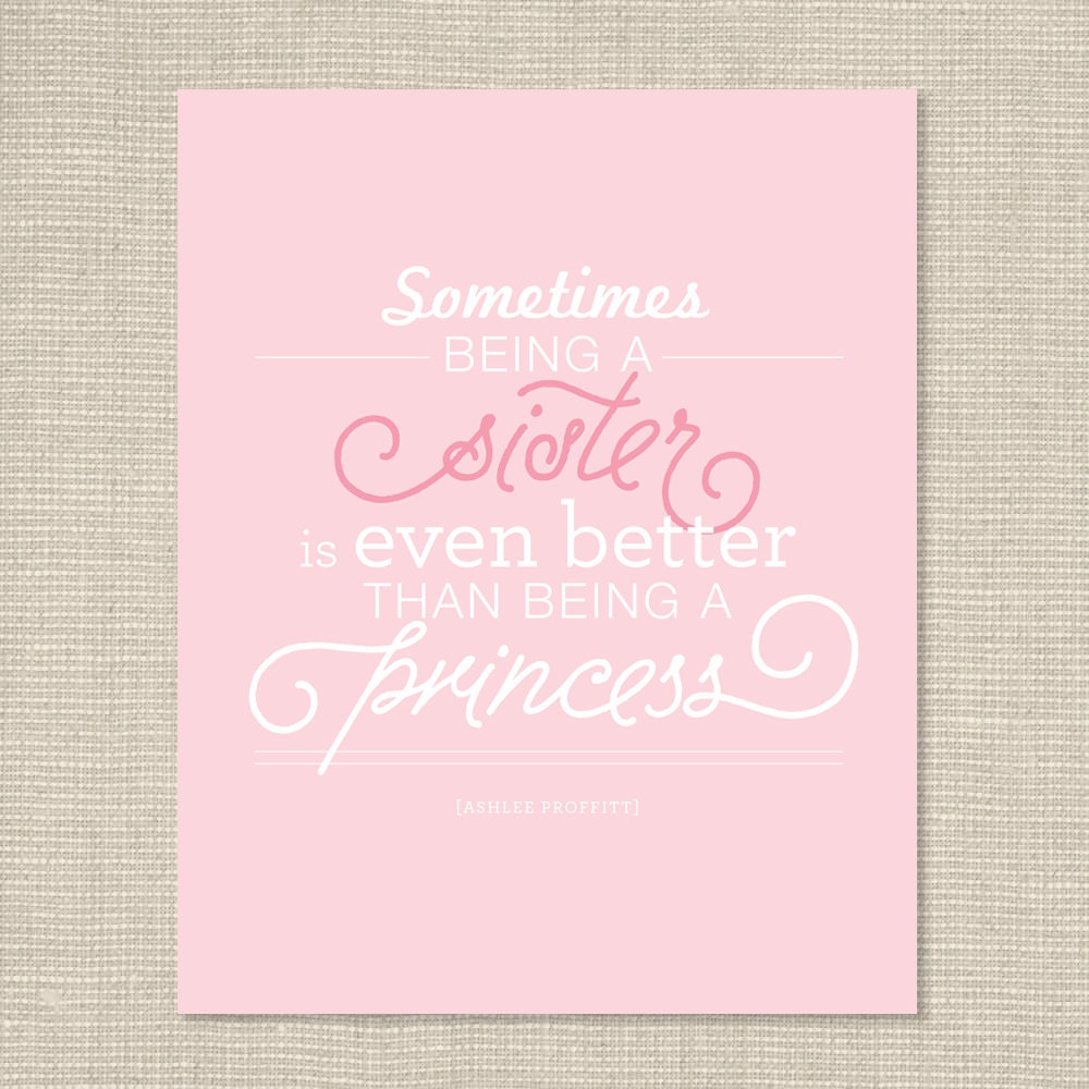 Children or Nursery Art Print (Sisters)