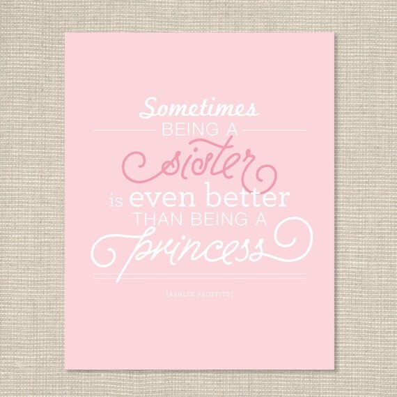 Children or Nursery Art Print (Sisters)