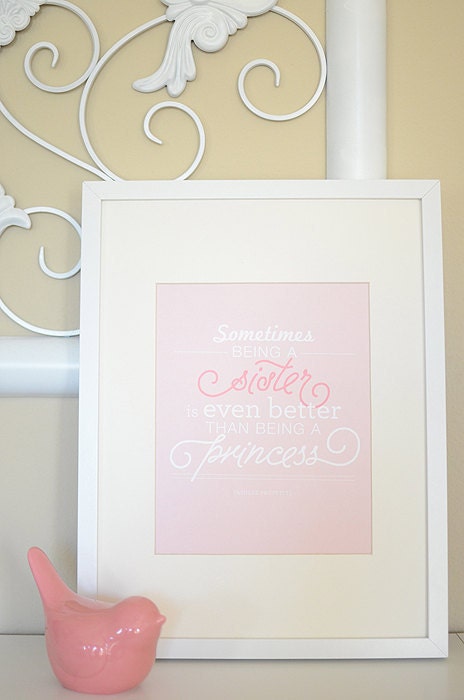 Children or Nursery Art Print (Sisters)