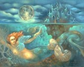 Original Mermaid Oil Painting