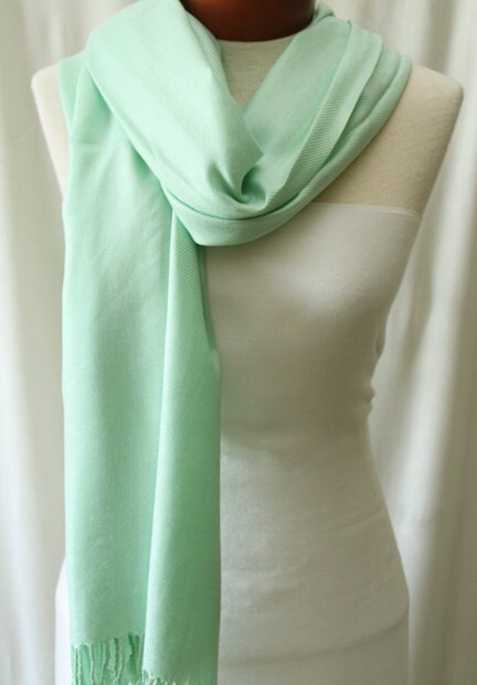 Bridal Party Gifts Seafoam Green Pashmina Shawl Scarf Wrap