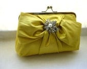 Yellow Bridal Clutch - Wedding Clutch - Bridesmaids Clutch  - Chloe