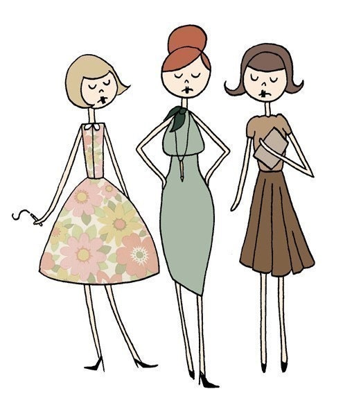 Mad Men // 8x10 art print // Betty Draper Joan Harris and Peggy Olson