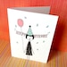 Birthday card set // 3 flapper note cards
