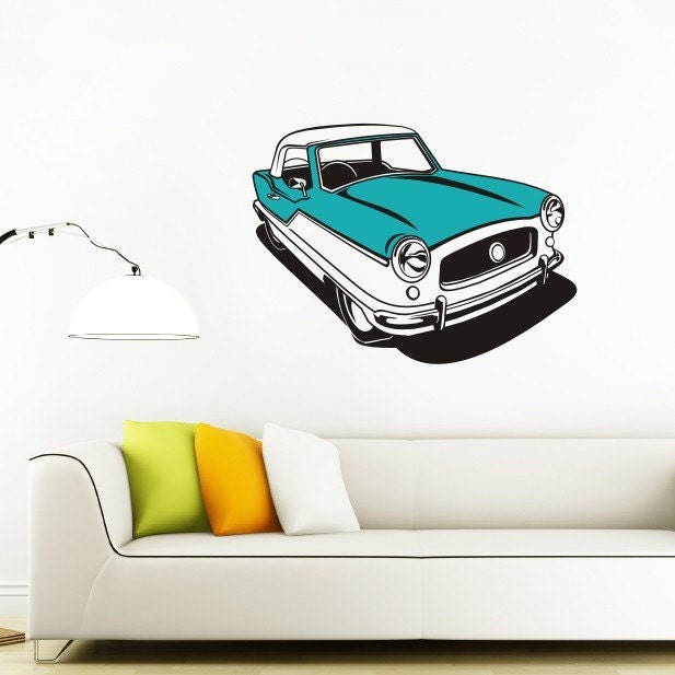 retro car wall decal