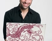 koi fish laptop decal