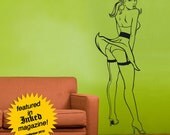 oops pin-up girl wall decal