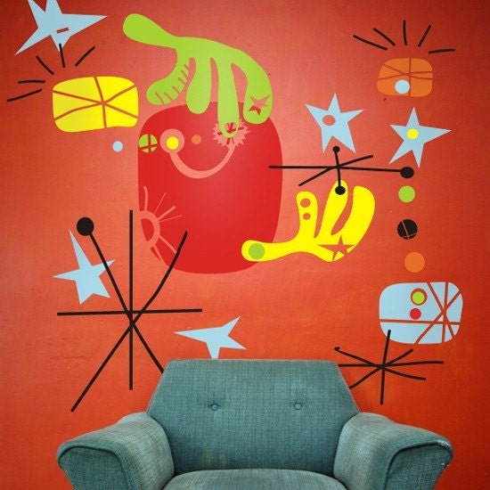 make your own miro mural vinyl wall decals by beepart on Etsy