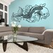 tattoo inspired koi fish wall decal large
