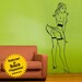 oops pin-up girl wall decal