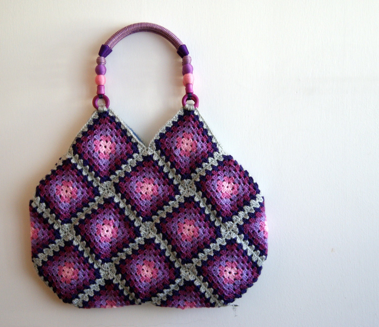 Crochet granny square bag