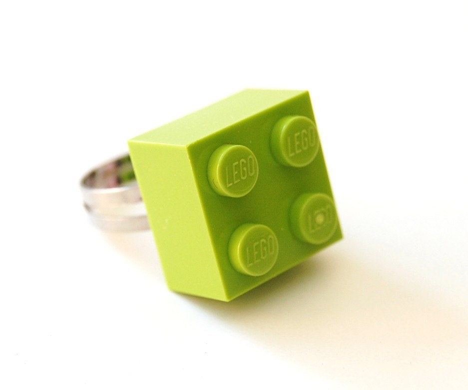 green lego brick