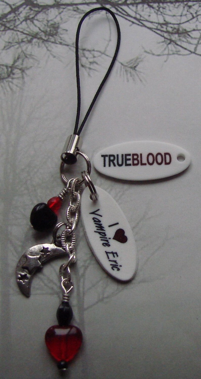 TRUE BLOOD I heart Vampire Eric Cell Phone Charm