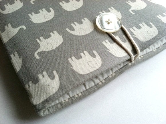 Cute iPad Sleeve iPad Case Padded Cover - Elephants