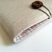 MacBook Air Case Unisex for Women 13 inch Laptop Sleeve Padded - Linen and Pink
